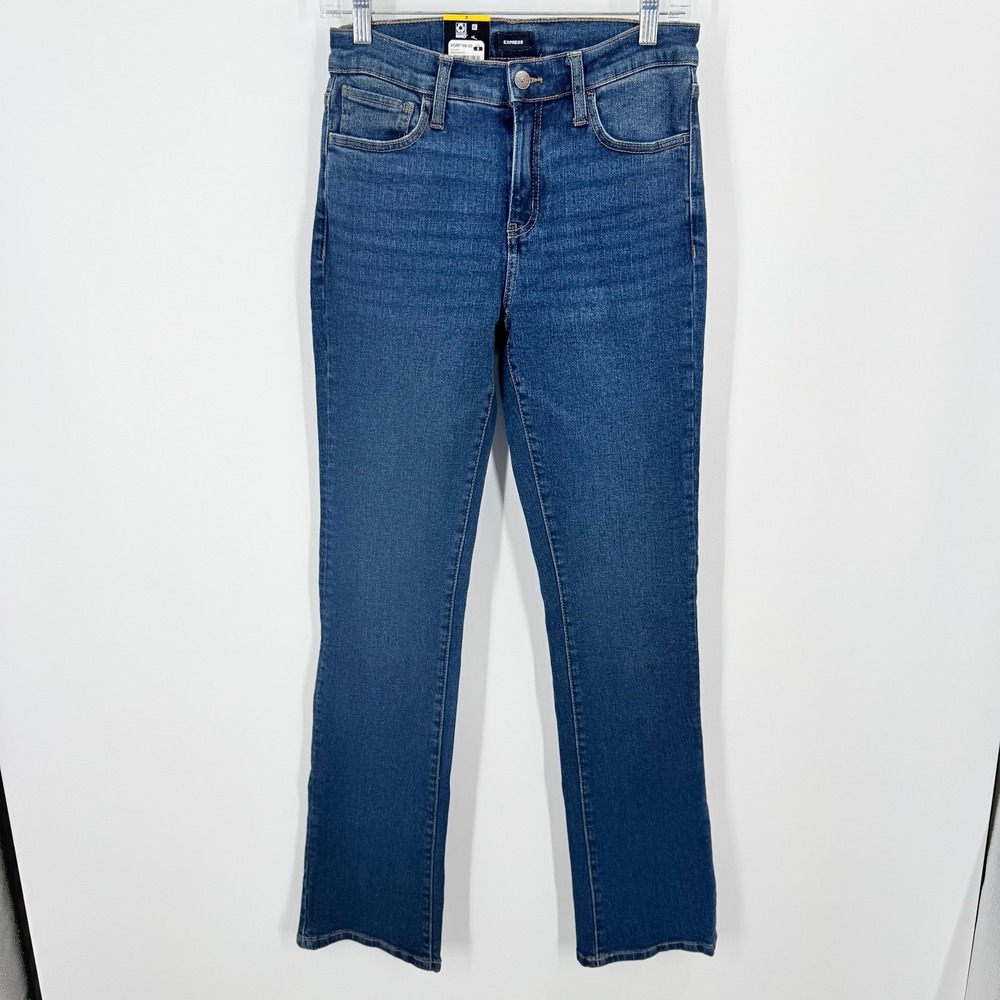 Express Bootcut Jean Womens Size 8 Blue Medium Wash Stretch Denim NWT